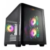 FSP S380-BA Case Mini Tower mITX, mATX Black ARGB, Micro Tower, PC, Black, micro ATX, Mini-ITX, SPCC, Tempered glass, Gaming