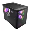FSP S380-BA Case Mini Tower mITX, mATX Black ARGB, Micro Tower, PC, Black, micro ATX, Mini-ITX, SPCC, Tempered glass, Gaming