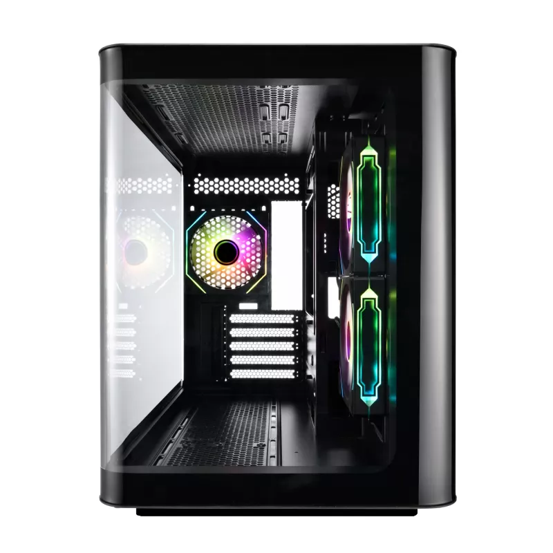 FSP S380-BA Case Mini Tower mITX, mATX Black ARGB, Micro Tower, PC, Black, micro ATX, Mini-ITX, SPCC, Tempered glass, Gaming