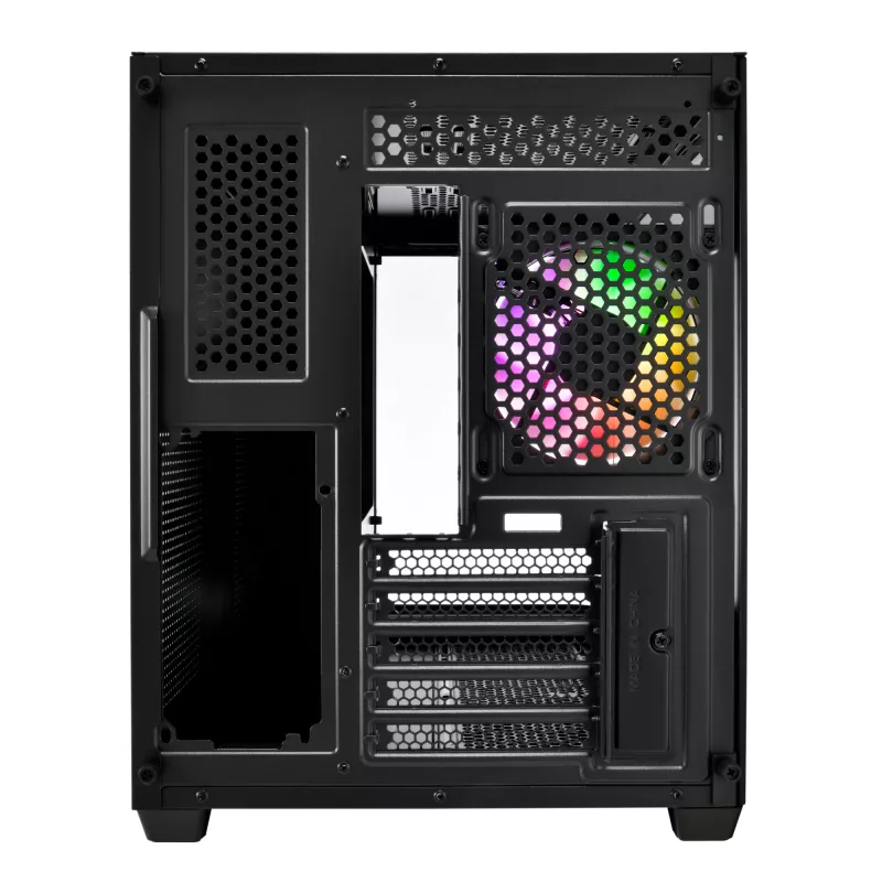 FSP S380-BA Case Mini Tower mITX, mATX Black ARGB, Micro Tower, PC, Black, micro ATX, Mini-ITX, SPCC, Tempered glass, Gaming