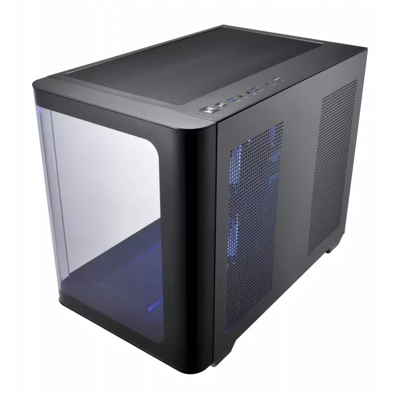 FSP S380-BA Case Mini Tower mITX, mATX Black ARGB, Micro Tower, PC, Black, micro ATX, Mini-ITX, SPCC, Tempered glass, Gaming