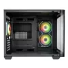 FSP S380-BA Case Mini Tower mITX, mATX Black ARGB, Micro Tower, PC, Black, micro ATX, Mini-ITX, SPCC, Tempered glass, Gaming