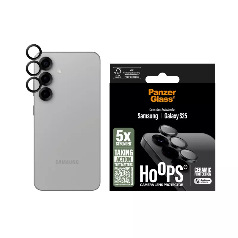 PanzerGlass ® Hoops® Ceramic Camera Lens Protector Samsung Galaxy S25