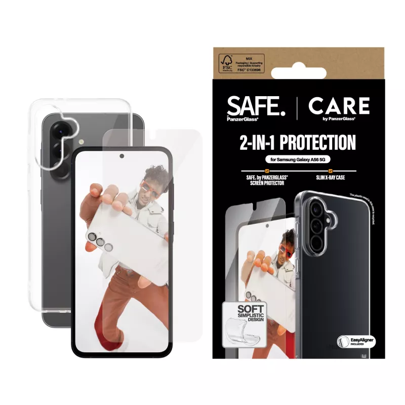 PanzerGlass CARE by Fashion 2-in-1 Bundle Samsung Galaxy A56 5G Scratch Shock Resistant