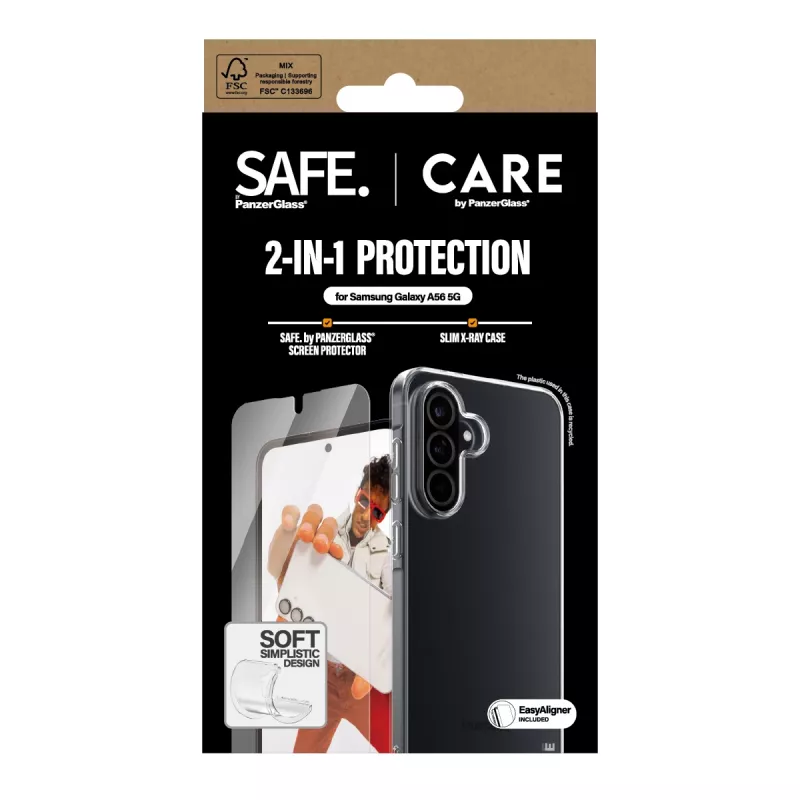 PanzerGlass CARE by Fashion 2-in-1 Bundle Samsung Galaxy A56 5G Scratch Shock Resistant