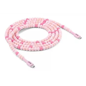 CLUB3D USB-C® Beaded Cable Pink, 2 m, USB C, USB C, 0.48 Gbit/s, Pink