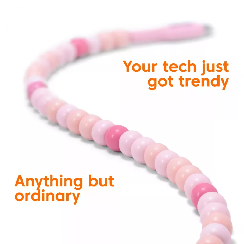 CLUB3D USB-C® Beaded Cable Pink, 2 m, USB C, USB C, 0.48 Gbit/s, Pink