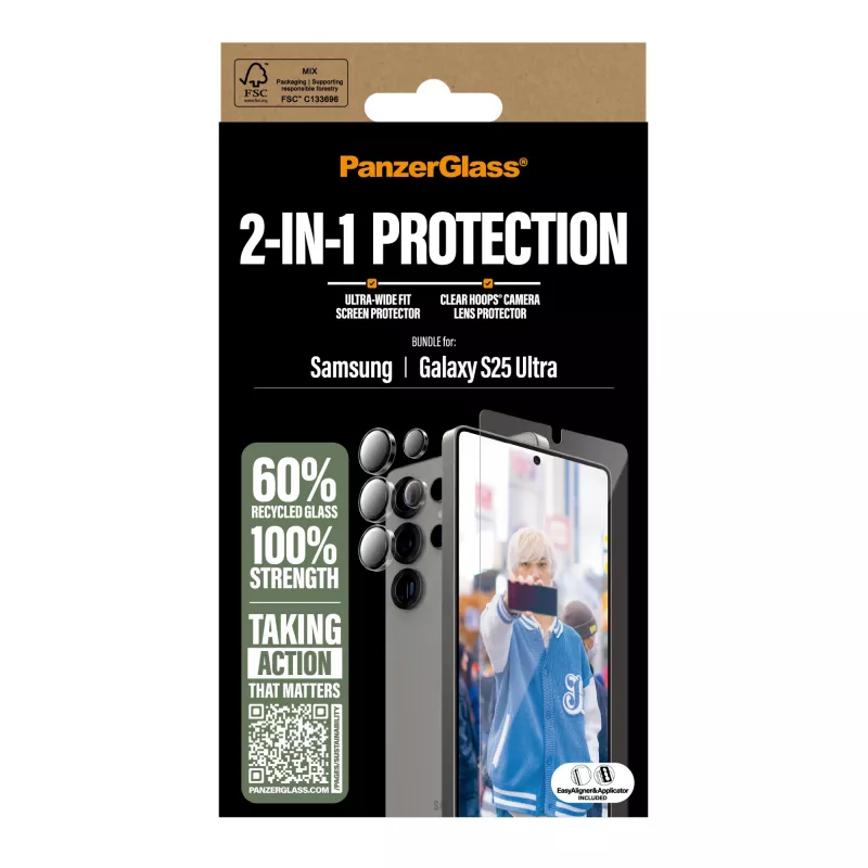 PanzerGlass ® 2-in-1 Protection Bundle Samsung Galaxy S25 Ultra