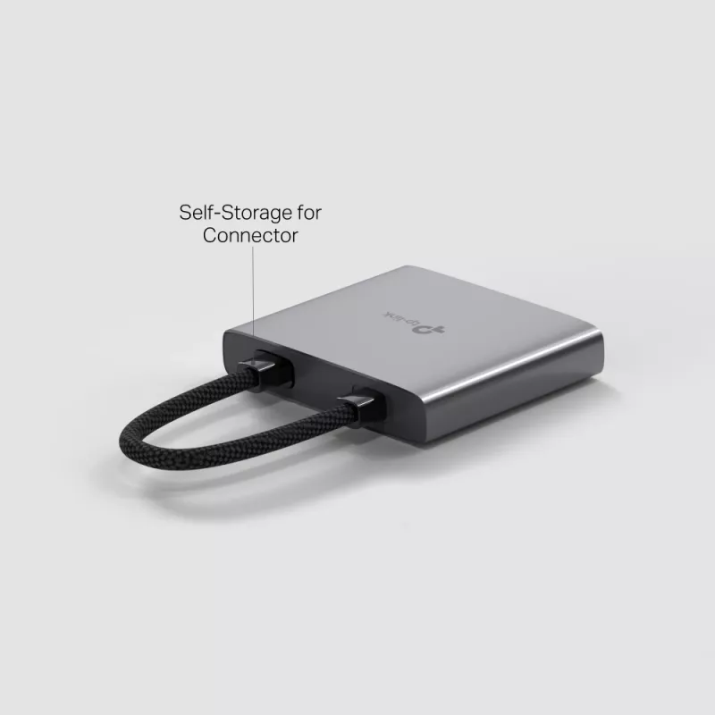 USB Type-C Hub TP-Link UH3020C — 3-port (HDMI, USB-A, USB-C), 5 Gbit/s, HDMI 4K@60Hz, PD up to 100W, aluminium, 0.18 m cable