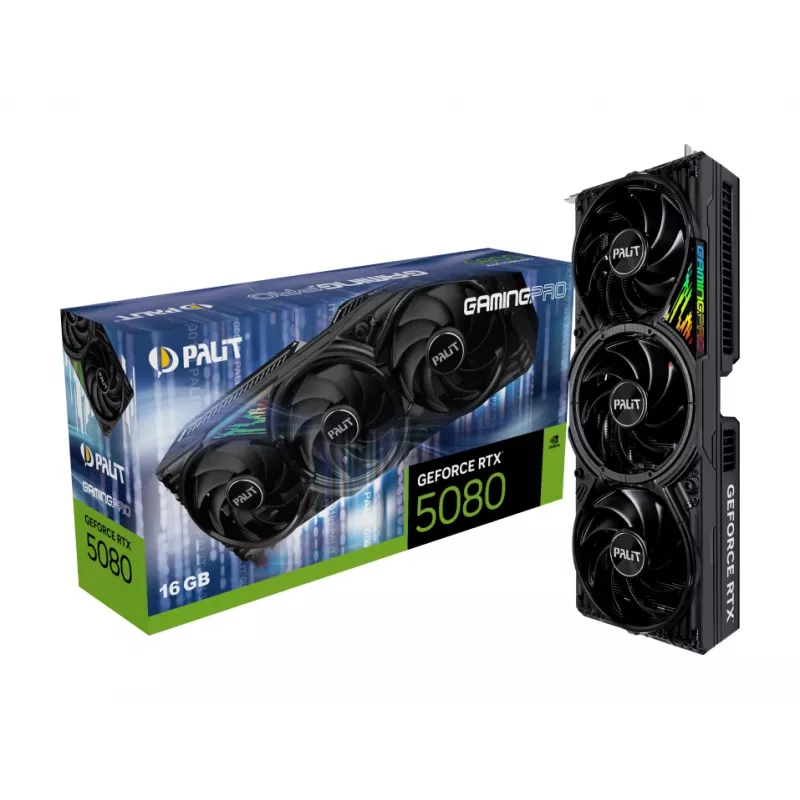 Palit Microsystems Graphics Card Rtx 5080 Gaming Pro 7680×4320 16GB Gddr7 Pci-e 5.0 X16 3xfan 3xdp/1xhdmi