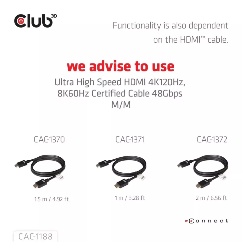 Adapter club 3d Mini DisplayPort 1.4 to HDMI 8K60Hz M/F, Mini DisplayPort connector