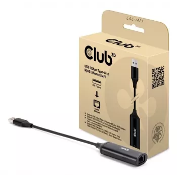 Cable Gender Changer CLUB3D CAC-1421 USB Type-A to RJ45 0.245m Black