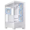 PC Case ASUS A31 Plus TG ARGB WHITE Midi Tower — ATX, Tempered Glass, ARGB, 3x120mm + 1x120mm fans, 38 cm GPU, 165 mm CPU cooler