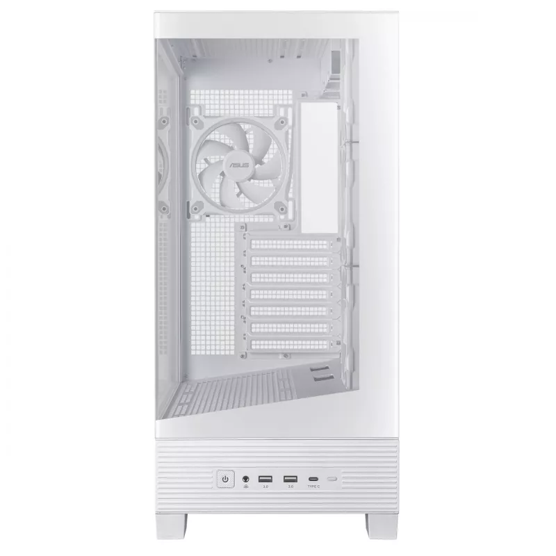 PC Case ASUS A31 Plus TG ARGB WHITE Midi Tower — ATX, Tempered Glass, ARGB, 3x120mm + 1x120mm fans, 38 cm GPU, 165 mm CPU cooler