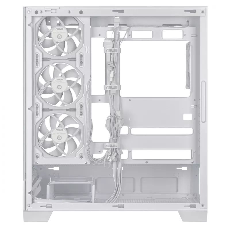PC Case ASUS A31 Plus TG ARGB WHITE Midi Tower — ATX, Tempered Glass, ARGB, 3x120mm + 1x120mm fans, 38 cm GPU, 165 mm CPU cooler