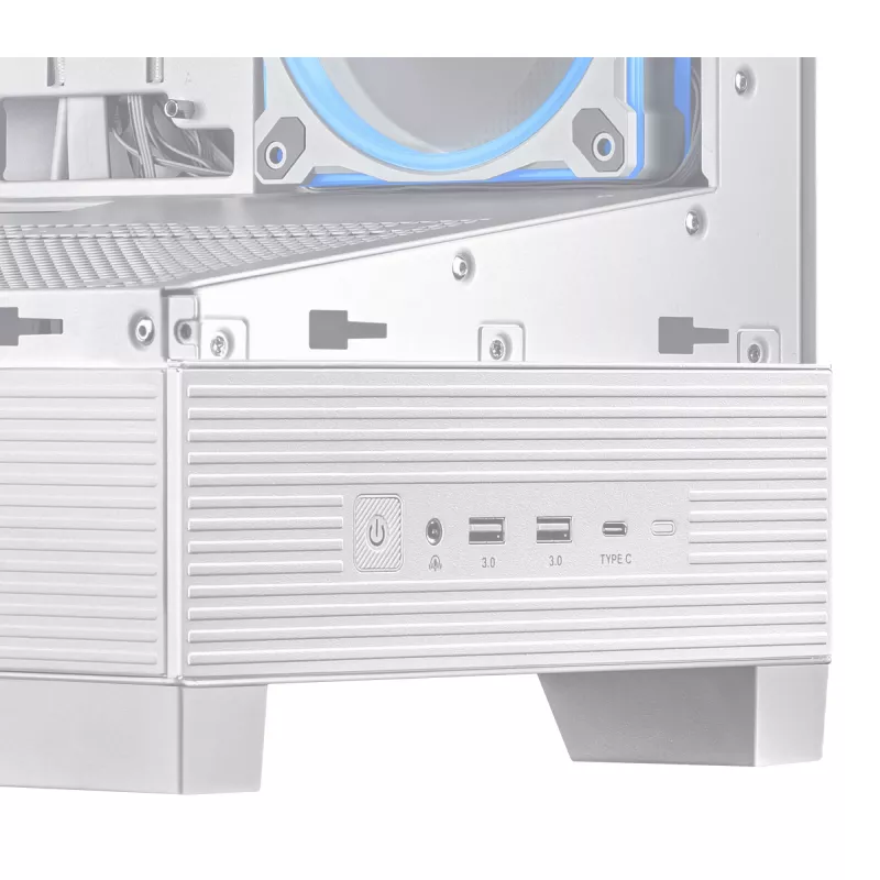 PC Case ASUS A31 Plus TG ARGB WHITE Midi Tower — ATX, Tempered Glass, ARGB, 3x120mm + 1x120mm fans, 38 cm GPU, 165 mm CPU cooler
