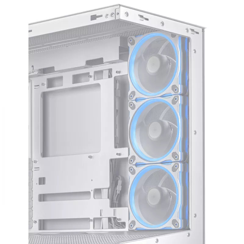 PC Case ASUS A31 Plus TG ARGB WHITE Midi Tower — ATX, Tempered Glass, ARGB, 3x120mm + 1x120mm fans, 38 cm GPU, 165 mm CPU cooler
