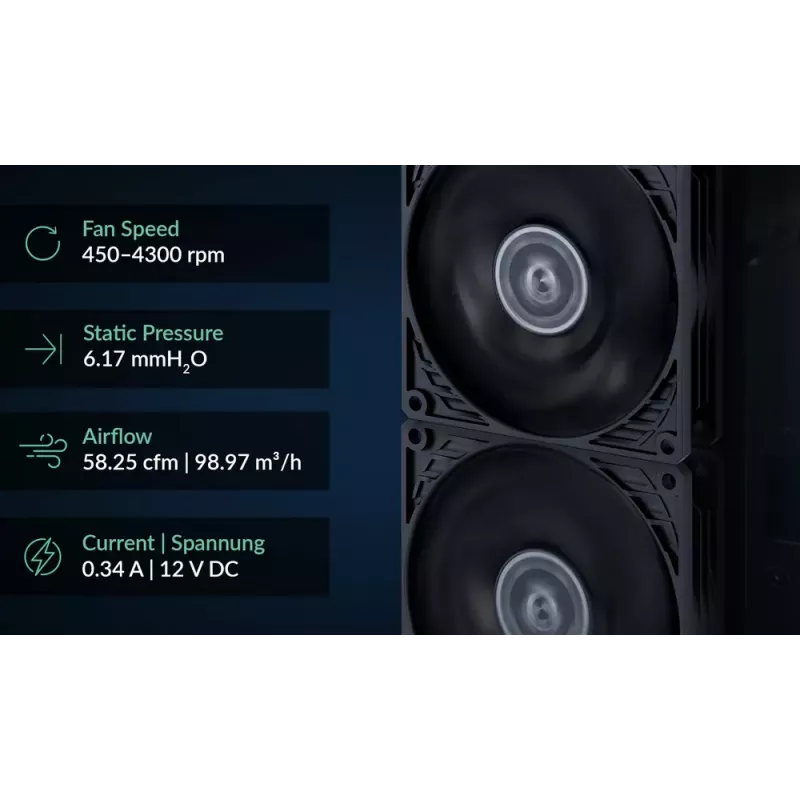 Fan ARCTIC P9 Max Black 92 mm High-Speed PWM 98.97 m³/h