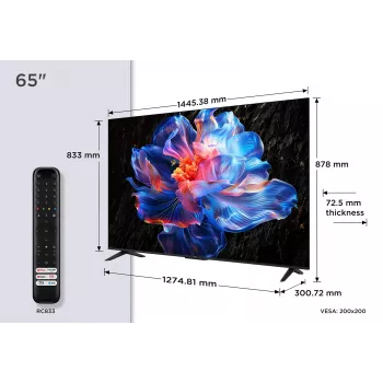 TCL V6C 65V6C TV 165.1 cm (65 inch) 4K Ultra HD Smart TV Wi-Fi Metallic 280 cd/m²
