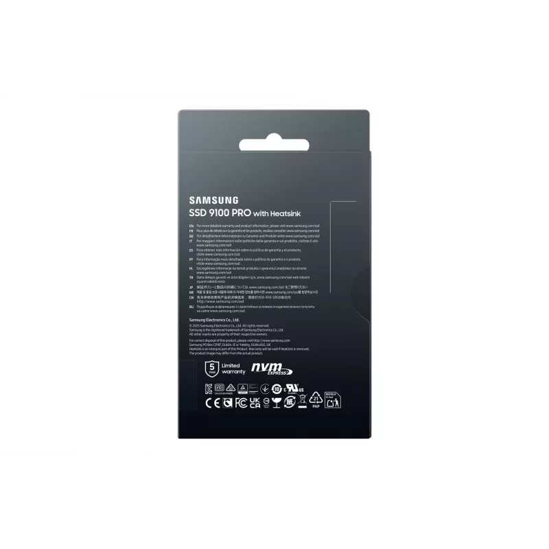 Samsung 9100 PRO Heatsink PCIe® 5.0 NVMe™ M.2 SSD - 2 TB, 2 TB, M.2, 14700 MB/s