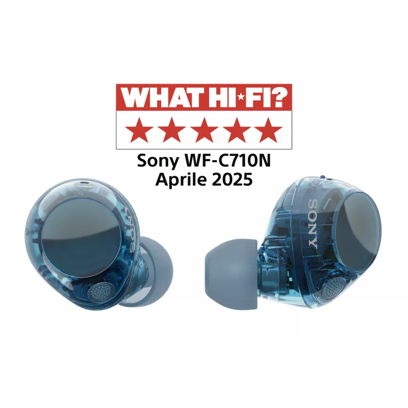 Headset Sony WFC710NL.CE7 in-ear True Wireless earbuds, Bluetooth 5.3, ANC, IPX4, 8.5/12 h playback, Glass Blue