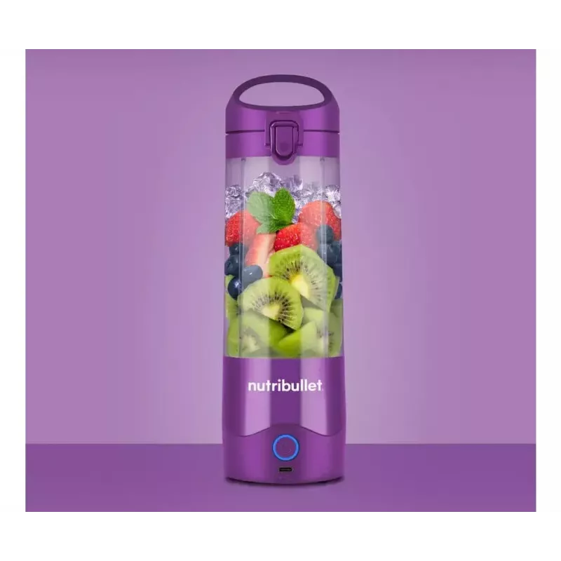 Portable blender NUTRIBULLET Portable 0.475 L — purple, 2000 mAh battery, Tritan bowl