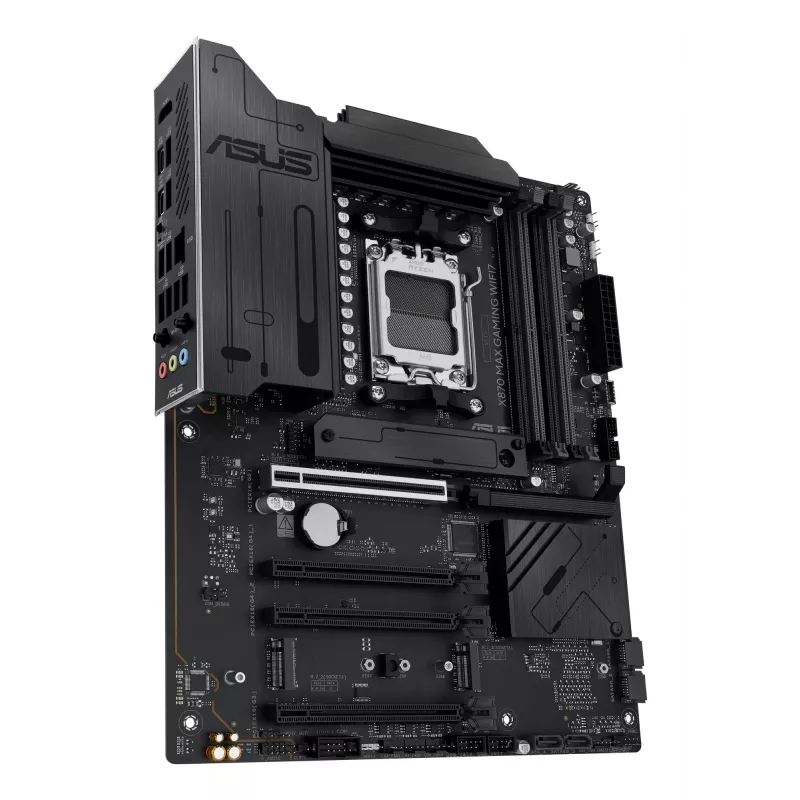 Motherboard ASUS X870 MAX GAMING WIFI7 ATX — AMD X870, Socket AM5, DDR5, 4 DIMM, 256 GB, Wi‑Fi 7, Bluetooth 5.4, 3 M.2, 2x USB4 Gen3x2