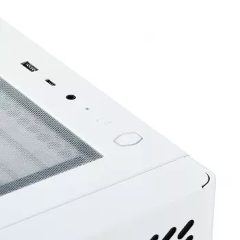 PC Case Cooler Master Elite 502 Midi Tower White — ATX, 3x 120mm front, 120mm rear, bottom PSU, supports 2.5 inch/3.5 inch drives