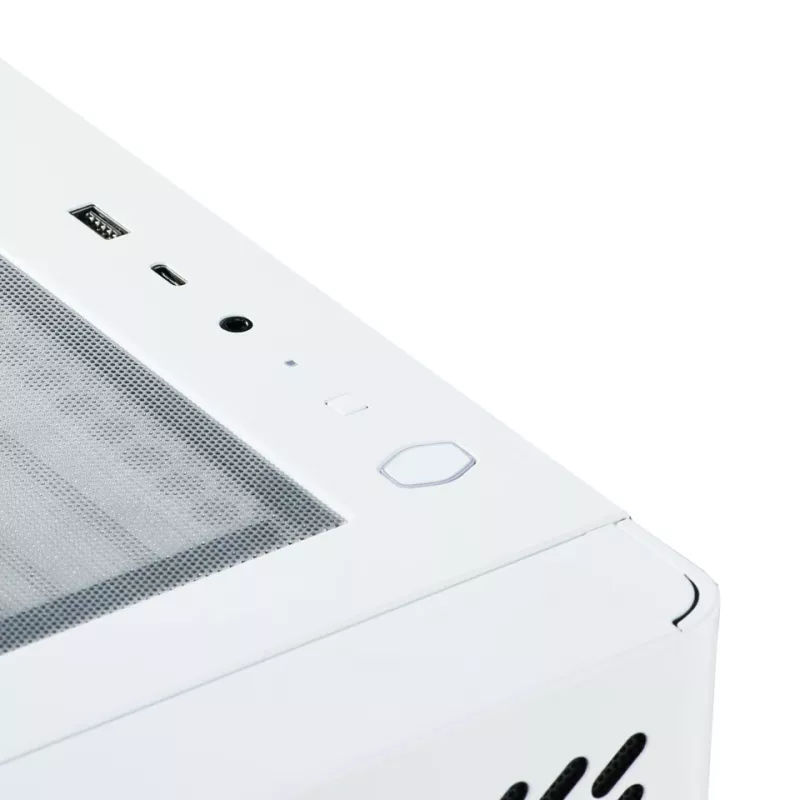 PC Case Cooler Master Elite 502 Midi Tower White — ATX, 3x 120mm front, 120mm rear, bottom PSU, supports 2.5 inch/3.5 inch drives
