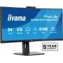 iiyama ProLite XCB3497WQSNPH-B1 computer monitor 86.4 cm (34 inch) 3440 x 1440 pixels UltraWide Quad HD LED Black