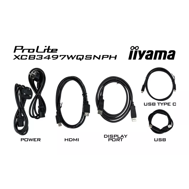 iiyama ProLite XCB3497WQSNPH-B1 computer monitor 86.4 cm (34 inch) 3440 x 1440 pixels UltraWide Quad HD LED Black