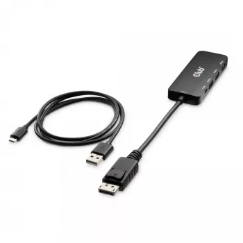 CLUB3D DisplayPort™ to Triple HDMI™ 8K60Hz Hub, DisplayPort, HDMI, 2.1b/1.4a, 13.5 Mbit/s, 120 Hz, 3840 x 2160, 7680 x 4320