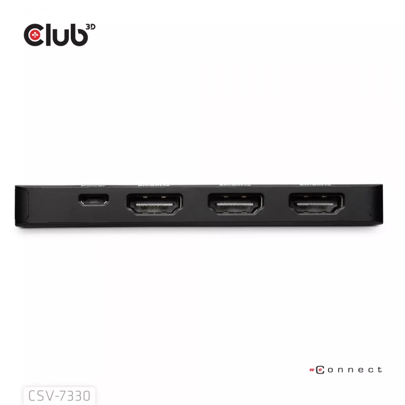 CLUB3D DisplayPort™ to Triple HDMI™ 8K60Hz Hub, DisplayPort, HDMI, 2.1b/1.4a, 13.5 Mbit/s, 120 Hz, 3840 x 2160, 7680 x 4320