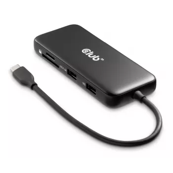 CLUB3D 8-1 Portable Dock USB Type-C® 10Gbps to HDMI™ and DisplayPort™ 8K30Hz PD Max.100Watt