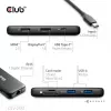 CLUB3D 8-1 Portable Dock USB Type-C® 10Gbps to HDMI™ and DisplayPort™ 8K30Hz PD Max.100Watt