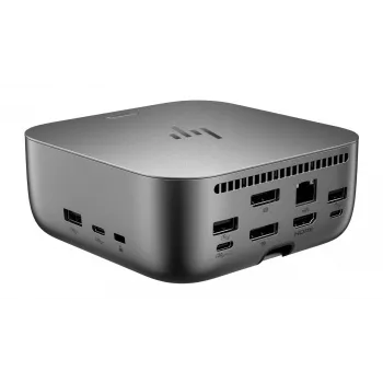 HP Thunderbolt 4 Ultra 180W G6 Dock, Wired, Thunderbolt 4, 180 W, 10,100,1000,2500 Mbit/s, Grey, 8K Ultra HD