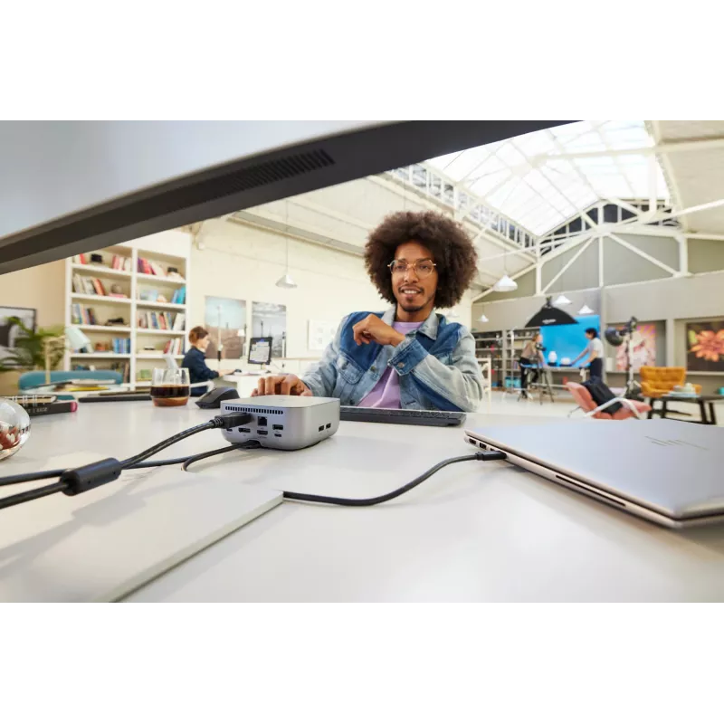HP Thunderbolt 4 Ultra 180W G6 Dock, Wired, Thunderbolt 4, 180 W, 10,100,1000,2500 Mbit/s, Grey, 8K Ultra HD