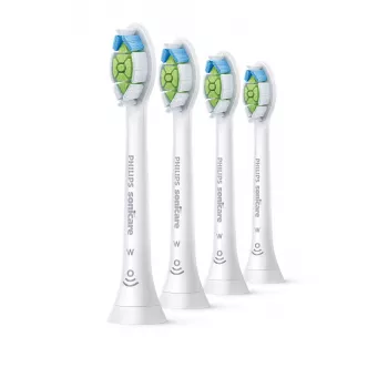 Toothbrush replacement heads Philips HX6064/87 Optimal White — 4 pcs, white, medium bristles