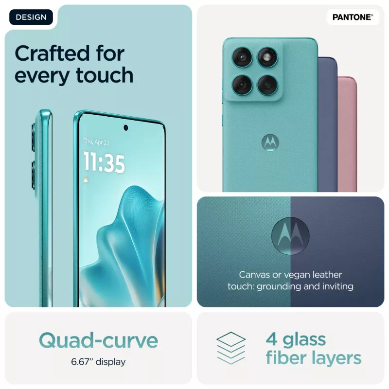 Motorola edge 60 fusion 16.9 cm (6.67 inch) Dual SIM Android 15 5G USB Type-C 8 GB 256 GB 5200 mAh Turquoise
