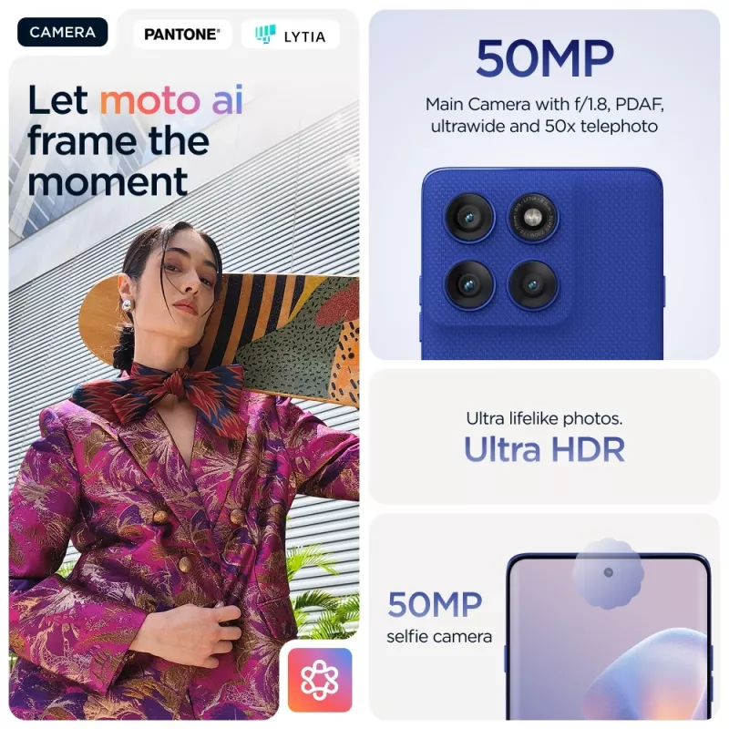 Motorola edge 60 pro 16.9 cm (6.67 inch) Dual SIM Android 15 5G USB Type-C 12 GB 512 GB 6000 mAh Blue