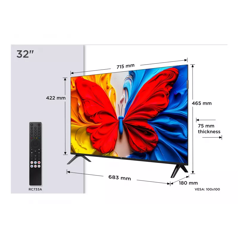 TCL 32S5K TV 81.3 cm (32 inch) Full HD Smart TV Wi-Fi Black