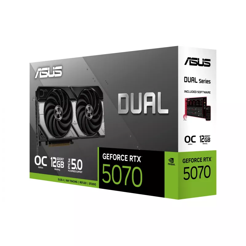 Graphics Card ASUS GeForce RTX 5070 — 12 GB GDDR7, PCIe 5.0, 192-bit, 3x DisplayPort 2.1b, 1x HDMI 2.1b
