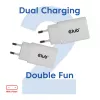 USB‑C Charger 2‑Pack CLUB3D CAC-3020, 30W total, White