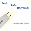 USB‑C Charger 2‑Pack CLUB3D CAC-3020, 30W total, White