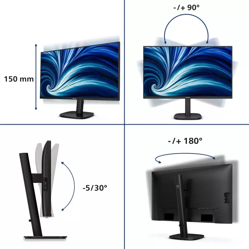 Philips 27B2N3500J/00 computer monitor 68.6 cm (27 inch) 2560 x 1440 pixels 2K LCD Black