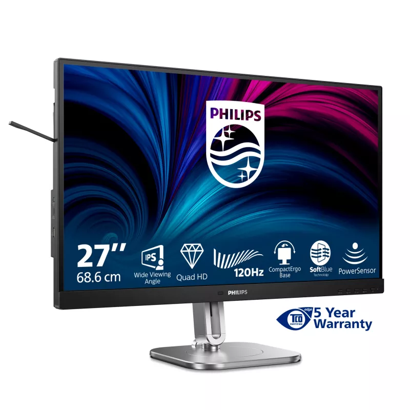 Philips 4000 series 27B2N4500/00 computer monitor 68.6 cm (27 inch) 2560 x 1440 pixels Quad HD LCD Grey