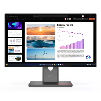 Lenovo ThinkVision P24Q-40 Monitor, 60.5 cm (23.8 inch), 2560 x 1440 pixels, Quad HD, LCD, 6 ms, Black
