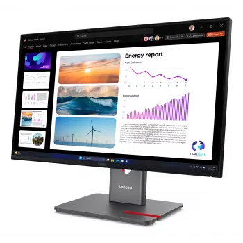 Lenovo ThinkVision P24Q-40 Monitor, 60.5 cm (23.8 inch), 2560 x 1440 pixels, Quad HD, LCD, 6 ms, Black
