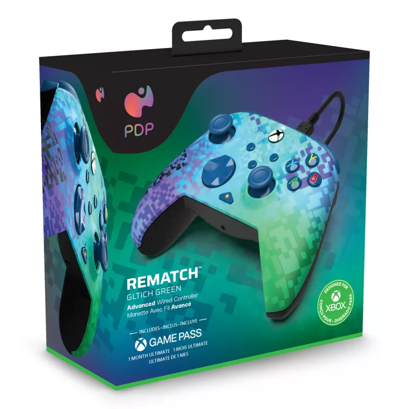 PDP Rematch Advanced Black, Green USB Gamepad Analogue / Digital PC, Xbox One, Xbox Series S, Xbox Series X