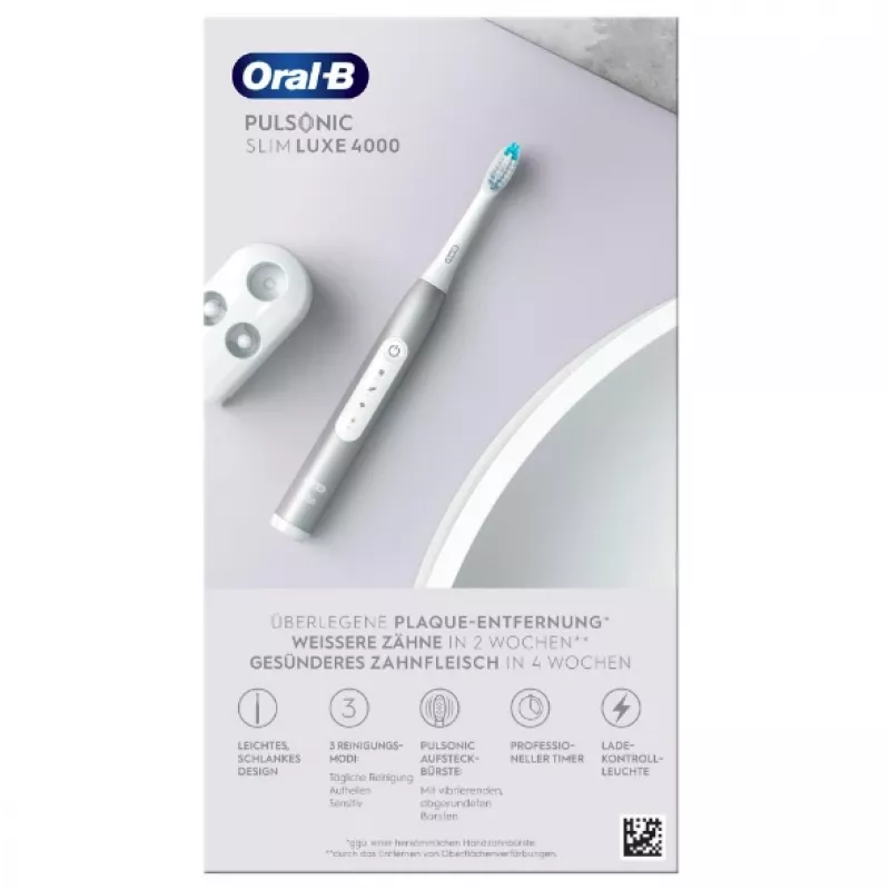 Oral-B Pulsonic Slim Luxe 4000 Adult Sonic toothbrush Platinum